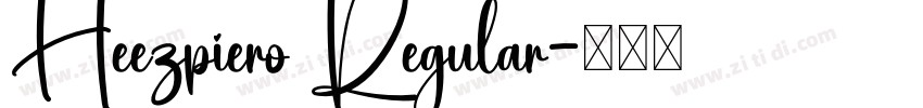 Heezpiero Regular字体转换